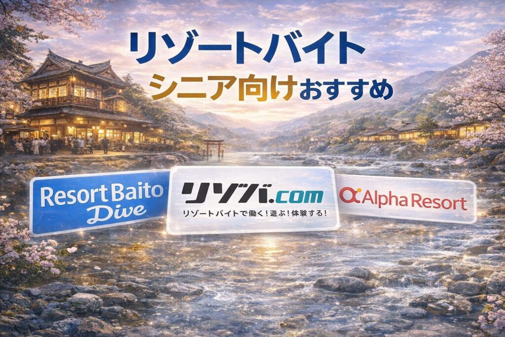 シニア向けリゾートバイトおすすめ3社｜50代・60代が失敗しない派遣会社の選び方