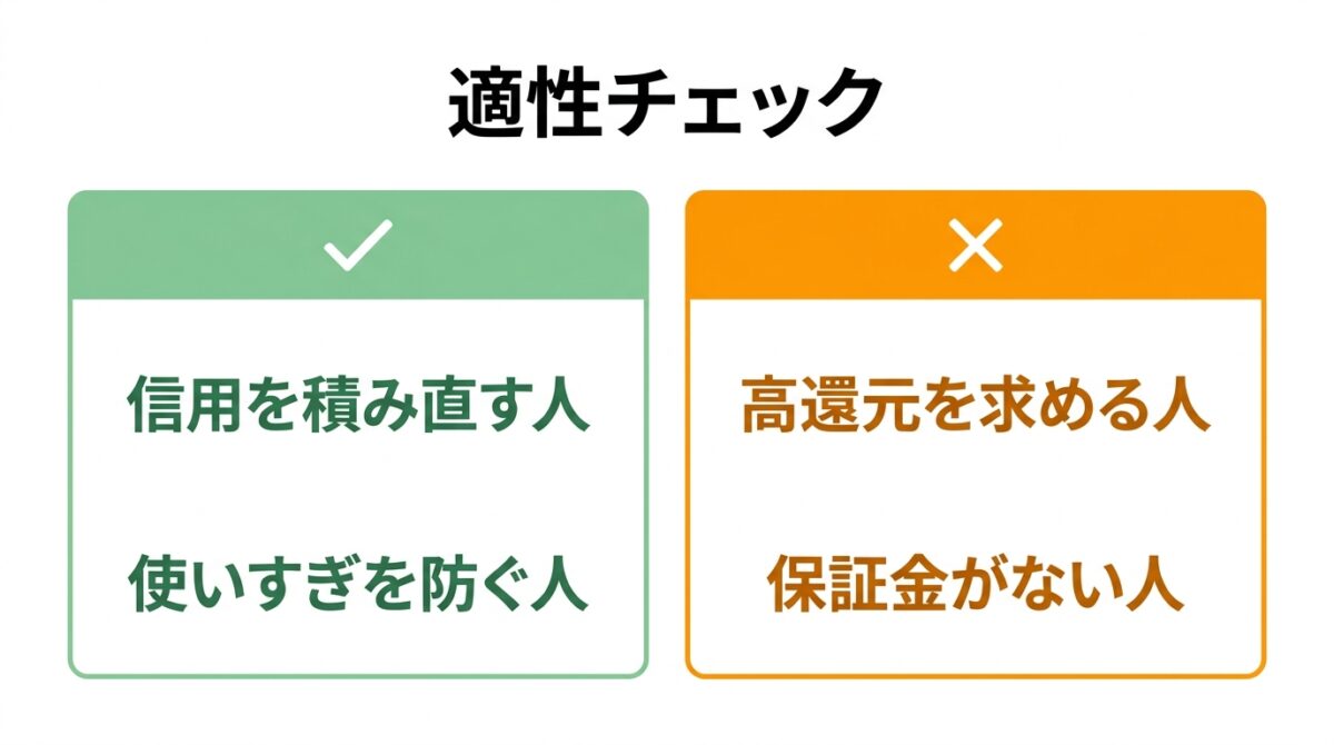 ネクサスカードの口コミから分かる向いている人・向いていない人の適性チェック図解